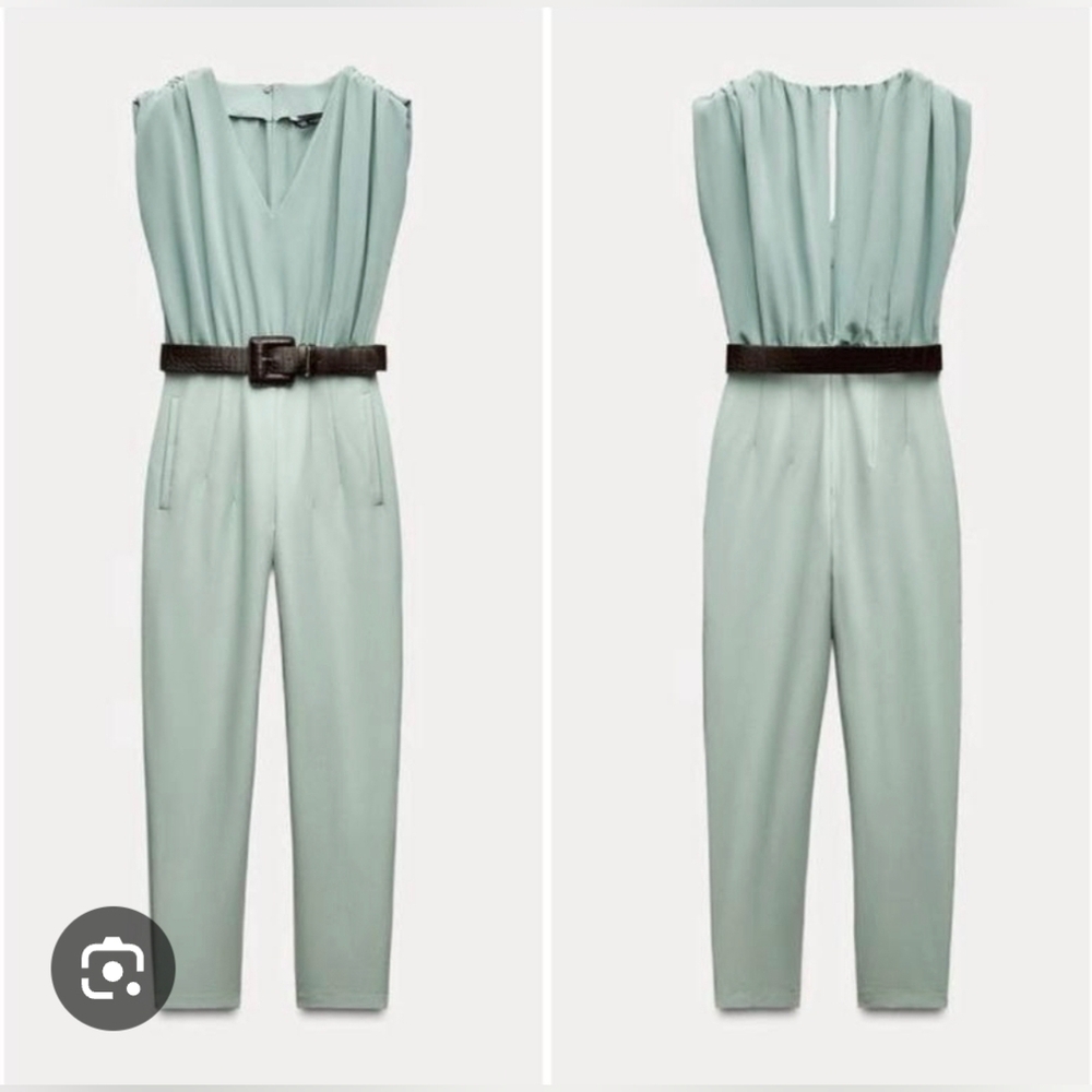 Zara Size M Bicolor Jumpsuit Nwt